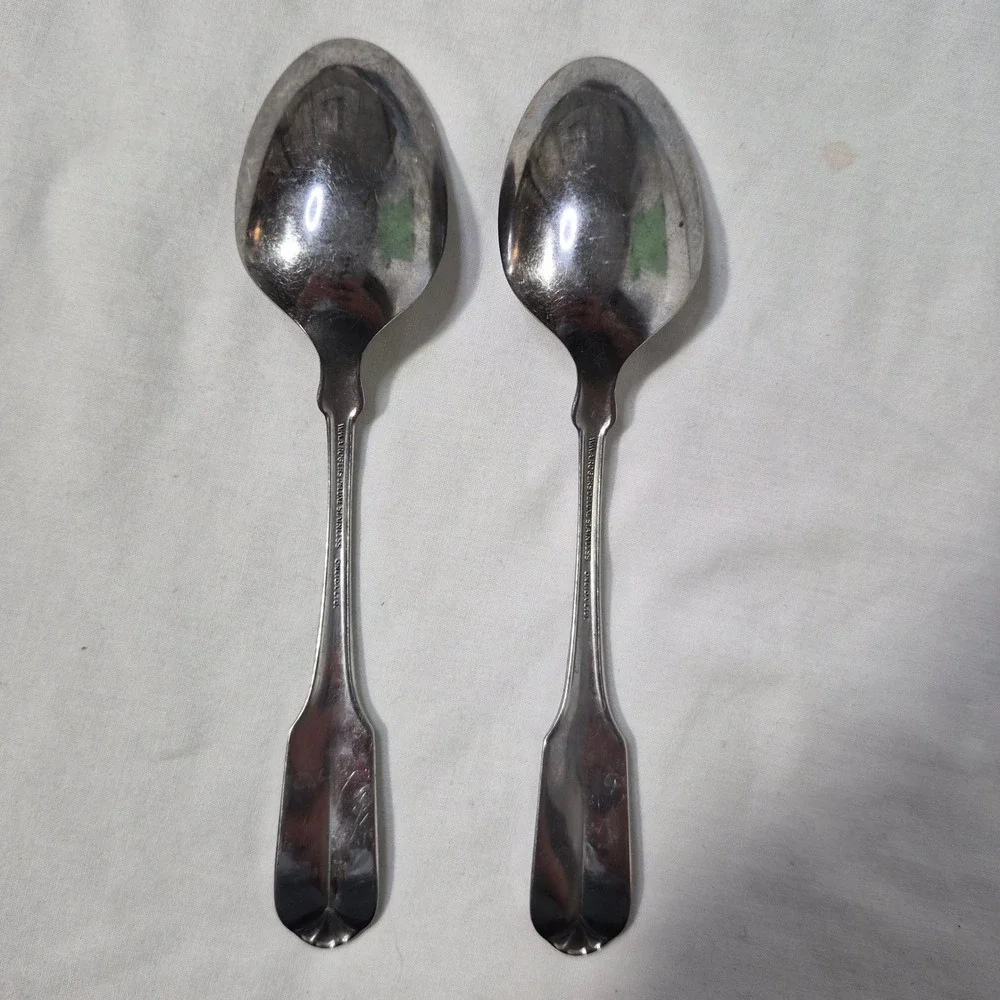Set of 2 Wm A Rogers Soup Spoons Gloria Montclair Deluxe Stainless‎ Oneida Ltd